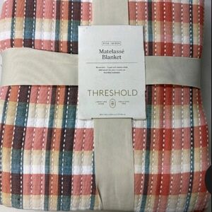 Threshold Plaid Blanket - Red and Blue